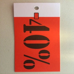 Klika - Hangetiket 35x70 mm -40% gesneden 250st