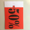Klika - Hangetiket 35x70 mm -50% gesneden 250st - 20 stuks