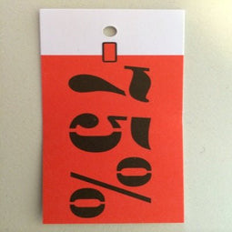 Klika - Hangetiket 35x70 mm -75% gesneden 250st - 20 stuks