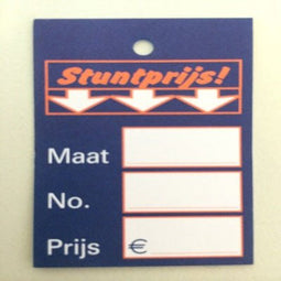 Klika - Hangetiket 40x60 mm STUNTPRIJS 250 stuks - 12 stuks