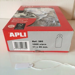 Klika - Hangetiket met koord 11x29 mm 385-1000st - 9 stuks