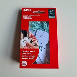 Klika - Hangetiket met koord 22x35mm BLAUW 100st - 40 stuks