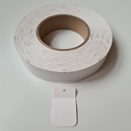Klika - Hangetiket op rol 30x50mm blank perf1000 - 10 stuks