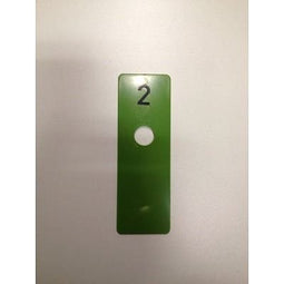Klika - kamerschijf groen 40x120 mm NUMMER 2