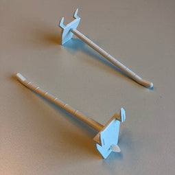 Klika - Kartonhaak enkel 100mm wit kunststof