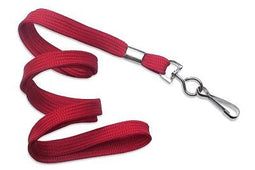 Klika - Keycord met metalen haak, br 10mm rood