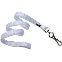 Klika - Keycord met metalen haak, br 10mm wit