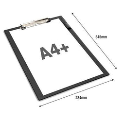 Klika - Klembord A4 - zwart met zware klem - 30 stuks