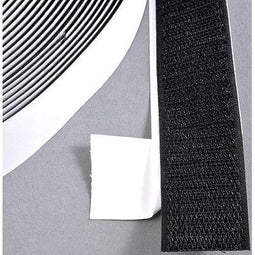 Klika - Klitteband klevend 30mm zwart haak 25m - 5 stuks