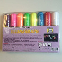 Klika - Krijtstift-set 7-15 mm 1 wit 7 kleuren - 3 stuks