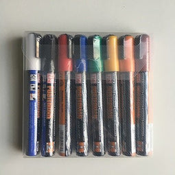 Klika - Krijtstiftset 2-6 mm 1 wit en 7 kleuren