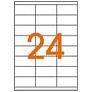 Klika - laser A4 etiketten 70x35mm fl.oranj - 2 stuks