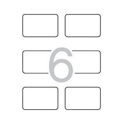 Klika - laser A4 etiketten 84.5x54mm 10x6st - 5 stuks