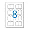 Klika - Laseretiket + koord 36x53 mm 10vel 8st - 6 stuks