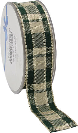Klika - Lint | 25mm | 10m | Christmas tartan | groen