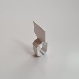 Klika - Maataanduider met klem wit blanco - 120 stuks