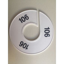 Klika - Maatring 11 cm wit/zwart 106 - 170 stuks