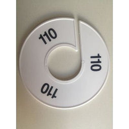 Klika - Maatring 11 cm wit/zwart 110 - 170 stuks