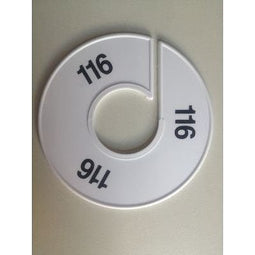 Klika - Maatring 11 cm wit/zwart 116 - 170 stuks