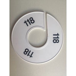 Klika - Maatring 11 cm wit/zwart 118 - 170 stuks