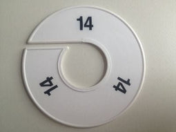 Klika - Maatring 11 cm wit/zwart 14 - 170 stuks