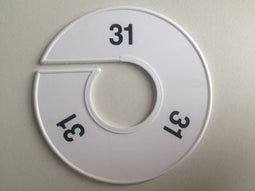 Klika - Maatring 11 cm wit/zwart 31 - 170 stuks