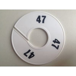 Klika - Maatring 11 cm wit/zwart 47 - 170 stuks