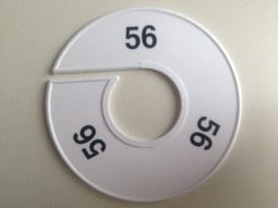 Klika - Maatring 11 cm wit/zwart 56 - 170 stuks