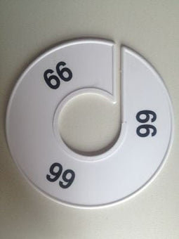 Klika - Maatring 11 cm wit/zwart 66 - 170 stuks