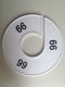 Klika - Maatring 11 cm wit/zwart 66 - 170 stuks
