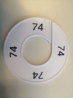 Klika - Maatring wit/zwart 74