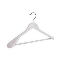Klika - Mantel / kostuumhanger knik 44cm 6cm wit - 2 stuks