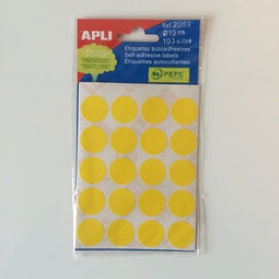 Klika - mapje permanent 19mm rond geel 100x - 160 stuks