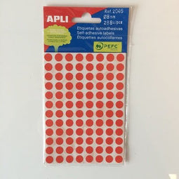 Klika - mapje permanent 8mm rond rood 288st