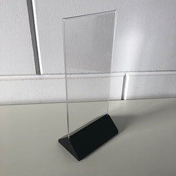 Klika - Menustandaard 9,9x21cm zwart voetje