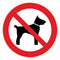 Klika - Pictogram Verboden voor honden