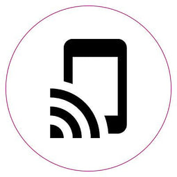 Klika - Pictogram WiFi wit/zwart 10cm rond - 30 stuks