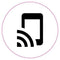 Klika - Pictogram WiFi wit/zwart 10cm rond - 30 stuks