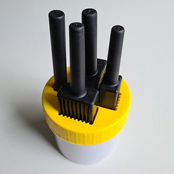 Klika - Plekolit stiftpot geel 4 stiften breed - 3 stuks
