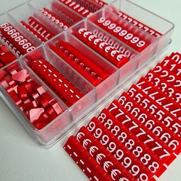 Klika - Prijscassette Etalage 10mm rood/wit