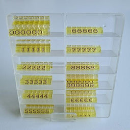 Klika - Prijscassette Vitrine 6mm geel/bruin - 3 stuks