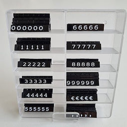 Klika - Prijscassette Vitrine 6mm zwart/wit - 3 stuks