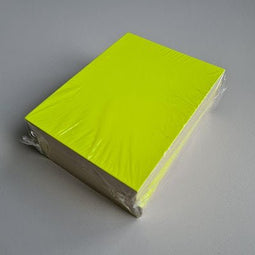 Klika - Prijskaart blanco fluor geel 12x16cm 100 - 7 stuks