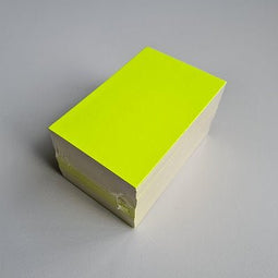 Klika - Prijskaart blanco fluor geel 8x12cm100st