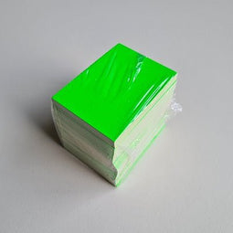 Klika - Prijskaart blanco fluor groen 6x8cm 100 - 13 stuks