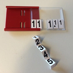 Klika - Prijskassette A8 +cijfers, 74x52 mm rood - 40 stuks