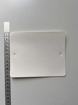 Klika - PVC labels 120x150 mm 2 gaten wit