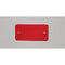 Klika - PVC labels 64x118mm rood2xgat ronde hoek