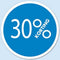 Klika - Raambiljet cirkel 30 % kleur blauw