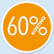 Klika - Raambiljet cirkel 60 % kleur oranje